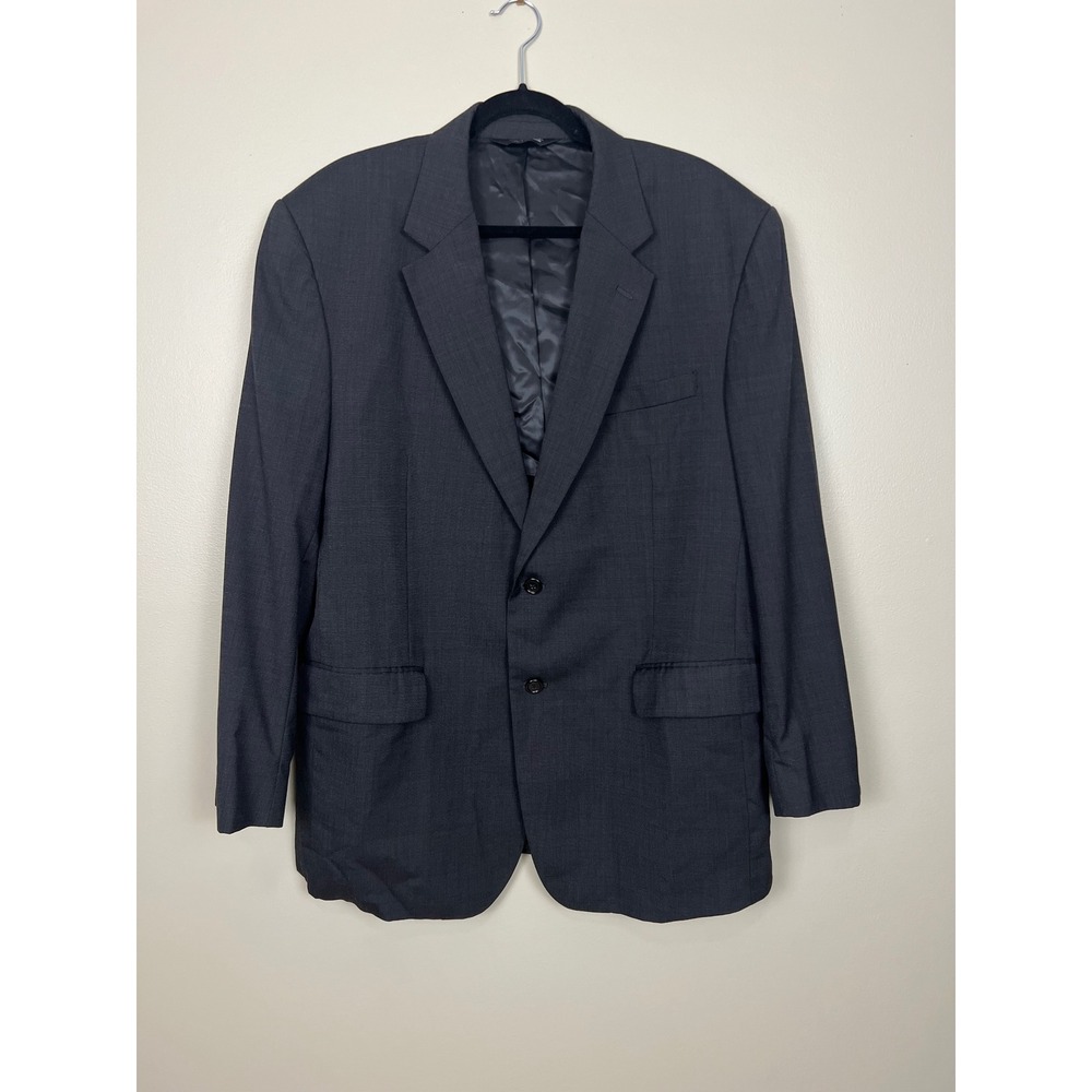 Jos. A. Bank Mens 46R Charcoal Gray‎ 100% Wool 2-Button Blazer Sport Coat
